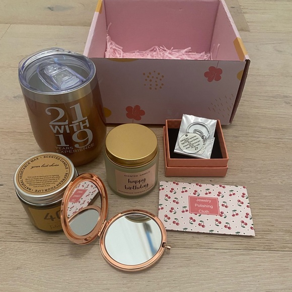 40th Birthday Gift 2 Candles, Cup, Keychain, Coloring Book, Jewelry Cloth,Mirror - Picture 5 of 9